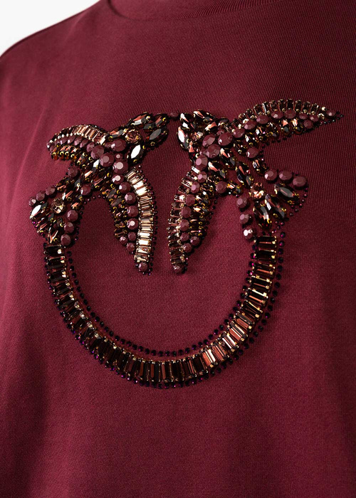 PINKO NELLY MAGLIA FELPA LOGO BIRD R 
