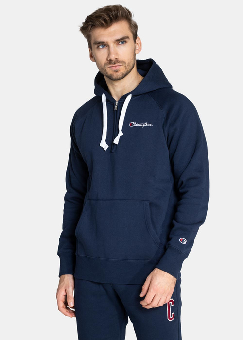 Champion Organic Cotton Blend Half Zip-Up Script Logo Hoodie (216483-BS538)