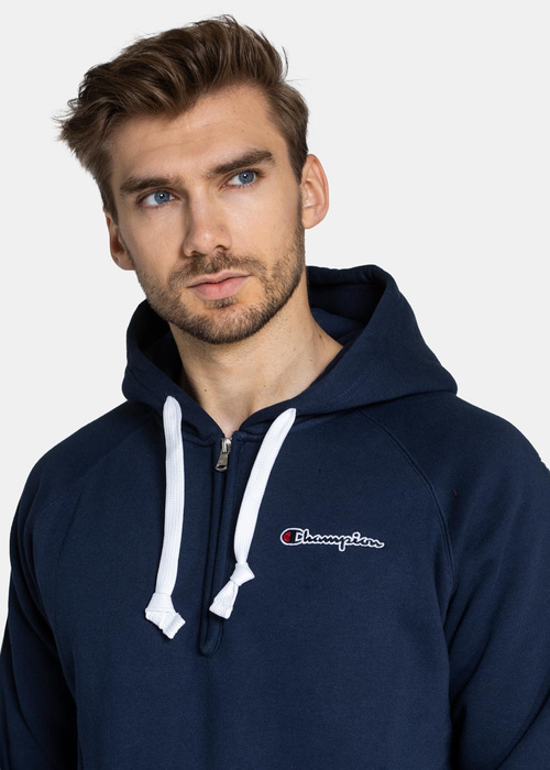 Champion Organic Cotton Blend Half Zip-Up Script Logo Hoodie (216483-BS538)