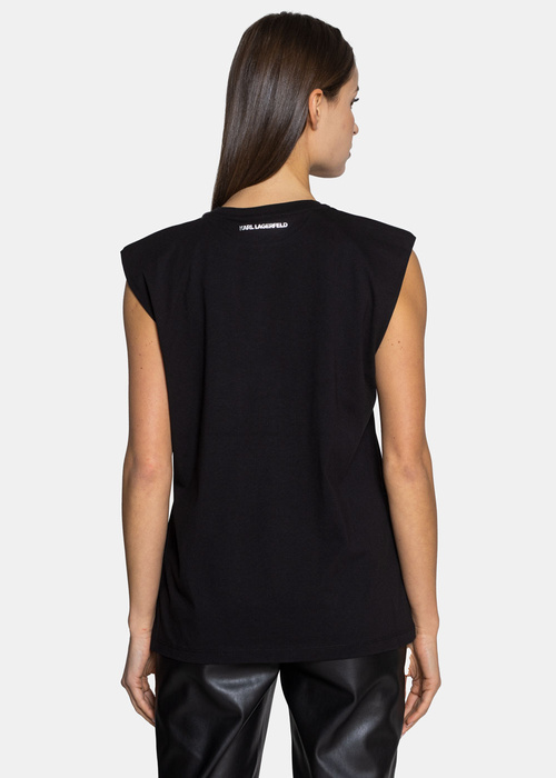 Karl Lagerfeld Shoulder Pad Kl Logo Tank (216W1707-999)